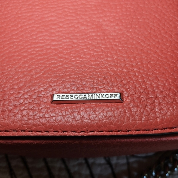 EUC Rebecca Minkoff Zip Moto Camera Bag Coral Pink - Picture 10 of 13